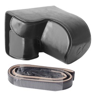 Sony A6000 A6300 A6400 A6100 Leather Case Camera Bag 16-50mm Lens With Strap