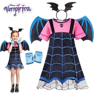 เครื่องแต่งกายวันฮาโลวีนเครื่องแต่งกายวันฮาโลวีนชุดฮัลโลวีนเด็กผู้หญิงสำหรับเด็กชุดฮาโลวีนสำหรับเด็กผู้ชายชุดชุดแวมไพร์คอสเพลย์ Vampirina สำหรับเด็กผู้หญิงชุดแต่งกายสำหรับเด็กงานรื่นเริงงานปาร์ตี้หน้ากากอำพรางที่คาดศีรษะ