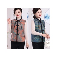 馬年 新年衣服2026 新年衣服 Rompi gesper gaya kebangsaan musim luruh ibu