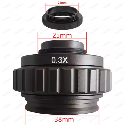 C Mount Adapters Lens 0.3X 0.4X 0.35X 0.5X 1X CTV For Trinocular Stereo Microscope 38MM Interface Mi