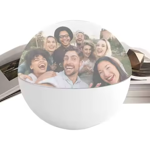 Memory Orb 2.7 Inch Crystal Ball Video Player Uploadable Videos Sphere for Adults Anniversaries Cele