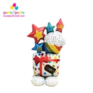 Party! Party! Balloons - 1 pc. (Foil Balloon) Giant Balloons Gift with Stand - 25x44 inches