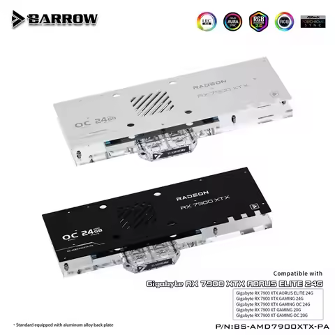 Barrow GPU Water Block For GIGABYTE RX 7900 XTX Graphics Card BS-AMD7900XTX-PA