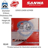 LEXUS LS430 UCF430 (REAR) BRAKE DISC ROTOR-BRAND 100% ORIGINAL SANWA