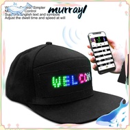 MURRAY LED Baseball Cap, Outdoor Bluetooth LED Hat Editable Display Hat for Festivities Bluetooth Sm