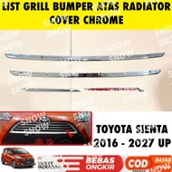 List Grill Bumper Depan Radiator Atas Sienta 2016 2018 2020 2024 2025 2026 2027 Cover Chrome