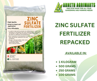 ZINC SULFATE FERTILIZER zinc for hydroponics potted plants vegetables and rice palayan