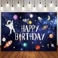 Astronaut Theme Background Cloth Birthday Party Decoration Class Event Banquet Photo Decoration Even