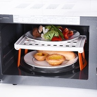 Japan imported microwave oven heating rack multi-purpose shelf built-in layered cooking dishes bowl