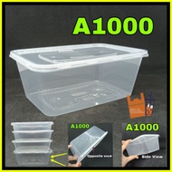 A1000 Rectangular Container 50set/ Hy-T1 1000 Rectangular Disposable Plastic Food Container/Bekas Ta
