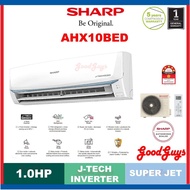 Seller'sOwn FleetSHARP AHX10BED+AUX10BED 1.0HP Air Cond J-Tech Inverter R32 Super Jet Mode Breeze Mo
