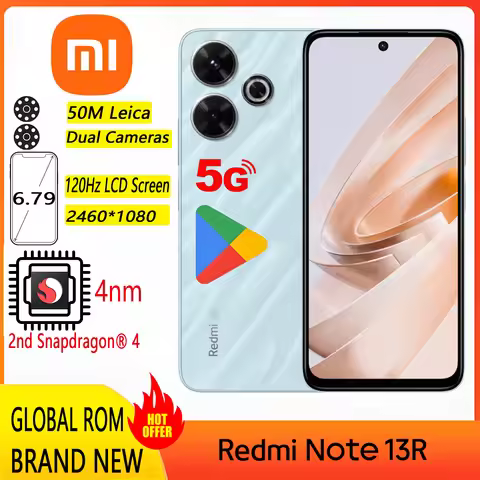 Original Global ROM Xiaomi Redmi Note13R 5G Smartphone 256GB Second Snapdragon Gen 4 120Hz LCD 6.79"