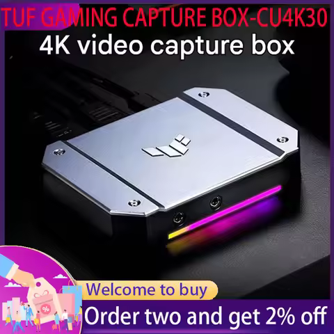 ASUS USB video capture card, high-definition HDMI 4K game streaming box for live video streaming.