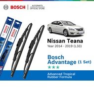 Bosch Advantage U Hook Wiper Set for Nissan Teana L33 (26"/16")