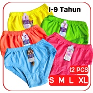 12 Pcs Girls' Underwear CDs with Stabilo Images Ages 1-9 Years NEWEST 2026 GRIYO DALEMAN99