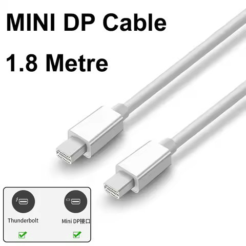 1.8M Mini DP to MiniDP Displayport 1080P Male to Male Cable dp adaptor For thunderbolt Macbook Mac L