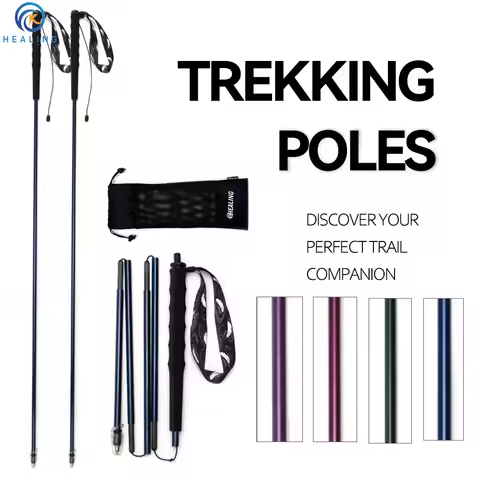 93g Ultra-Lightweight Trekking Pole Foldable Trekking Pole Folding Carbon Fiber Trekking Pole Walkin