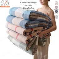 DANSUNREVE Quilt Blanket Classic Lattice Thin Quilt Washed Cotton Soft Air conditioner Quilt Single 