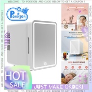 【Poeifjgn 】Makeup Fridge with LED Light Mirror 4L Mini Fridge for Bedroom Car Small Refrigerator for Cosmetics, Skin Care
