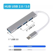 Produk Baru 2In1 Usb Hub 3.0 Type C Adaptor Laptop Adapter Usb Hub
