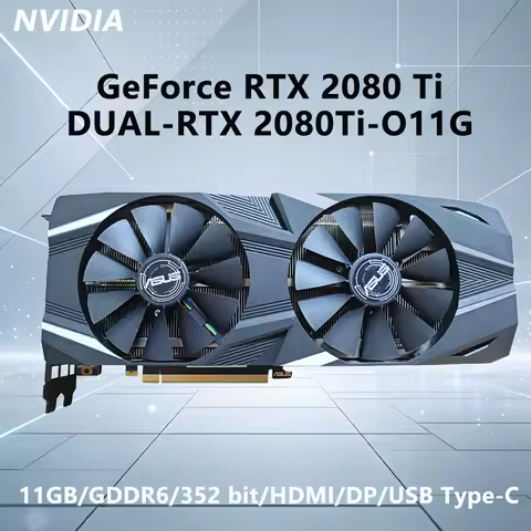 ASUS NVIDIA RTX 2080 Ti 11GB GDDR6 352bit GPU DUAL RTX 2080Ti O11G graphics card support PCI-E 3.0 H