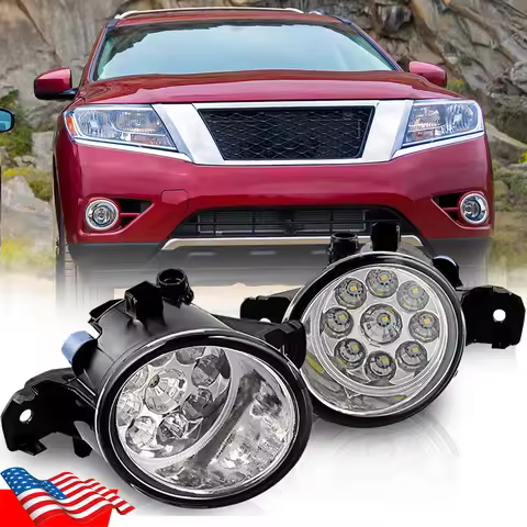 2x LED Bumper Fog Lights for Nissan Sentra Qashqai J10 X-Trail T31 T30 Primera Teana Altima Maxima A