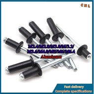 Black Aluminium Dome Head Blind Rivet - Pop Rivet for Metal Wood Plastic Automotive Fastener M2.4/M2