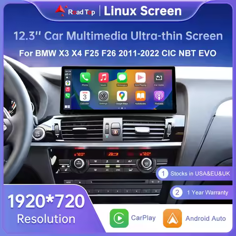 Road Top Multimedia Linux Touch Screen For BMW X3 F25 X4 F26 2011-2022 Wireless Carplay Display Andr