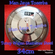 34cm stainless steel wok lid