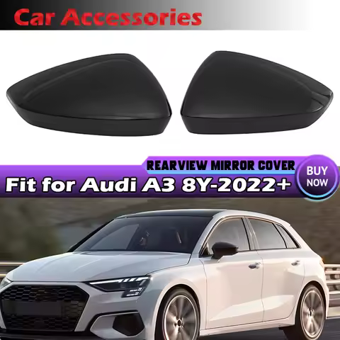 2pcs For Audi A3 S3 RS3 8Y 2022-2024 Car Rearview Mirror Covers Cap Shell Housing Door Side Wing Mir