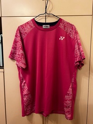 YONEX YY 日本製日本隊男裝桃紅色羽毛球衣/衫