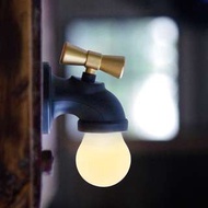 2017創意復古水龍頭智能聲控感應usb充電小夜燈