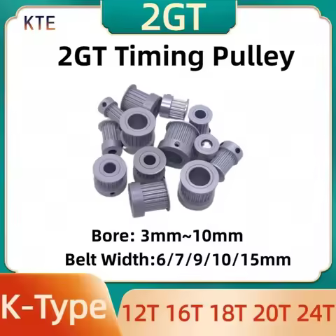2GT Timing pulley K type 12Teeth 16Teeth 18Teeth 20Teeth 24Teeth Belt Width6/7/9/10/15mm 12T 16T 18T