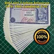 A791 barang antik duit seringgit lama rm1 siri 3 malaysia duit kertas lama rare koleksi vintage orig