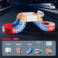 Magnetic Train Track Assembly Toys Kids DIY Versatile Track Building Assembly Blocks Children Birthd