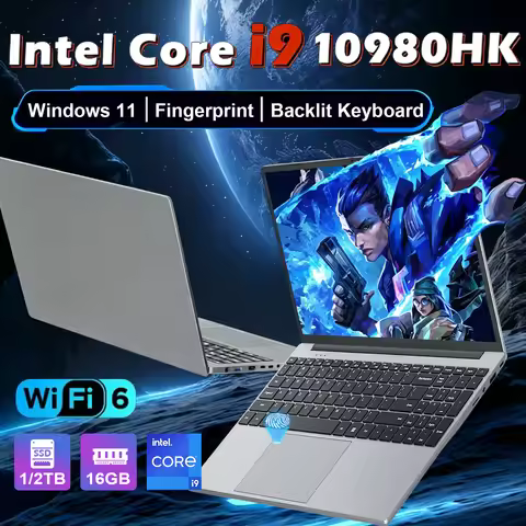 15.6 inch Gaming Laptop Computer Wins 11 Intel Core i9 8950HK/9900 16GB RAM 1TB SSD Fingerprint Unlo