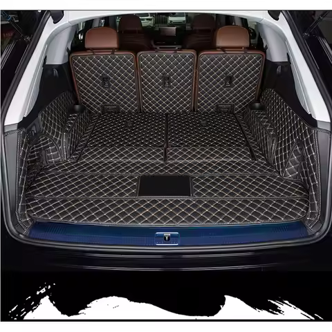 Custom Leather Car Trunk Mats For Audi Q7 7 Seater 2022 Cargo Liner Accesorios Para Auto Alfombrilla