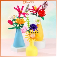 FChengTOYS Block Flower Bouquet Building Blocks Nano Building Blocks Flower Block Decoration - 1Pcs