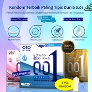 [5 Pcs] TERMURAH !!! 0.01 Paling Tipis Kuat Kondom Bergerigi Pemuas Istri OLO Original / Kondom untu