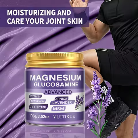 YUITIKUE Magnesium Glucosamine Cream Lavender Arnica Nourishing Joint Body Skin Care Cream