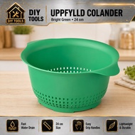 (IK)  UPPFYLLD Colander, bright green, 24 cm