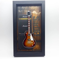 Shadowbox frame Music Miniature Guitar Quote Music "It Aint Nothing"