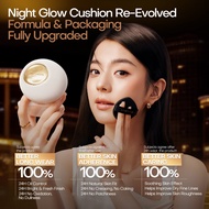 Exclusive link X MISTINE Night Glow Skincare Cushion Foundation Melembapkan PDRN 24H Tahan Lama Tran