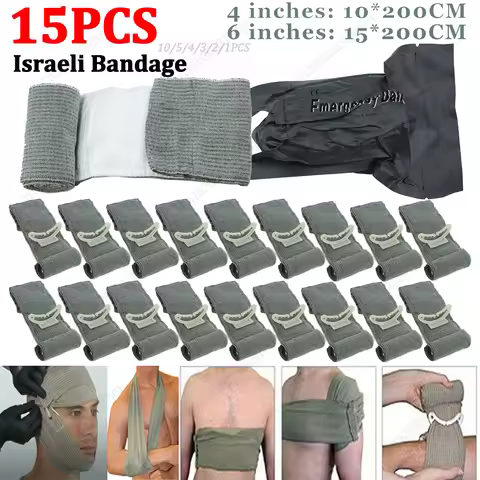 4/6 Inch Israeli Bandage Wound Dressing Emergency Compression Bandage Traumatic Hemostatic Bandage T