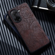 Leather Business Case for Poco C71 C75 C65 C61 C55 C40 - Wind Cortex Pattern Mobile Cover