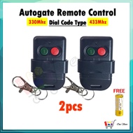 [2pcs] Autogate door remote control SMC5326 330Mhz 433Mhz Auto gate door remote control (Battery Inc