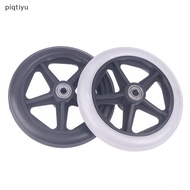 Piqt 6 Inch Wheels Smooth Flexible Heavy Duty Wheelchair Front Castor Solid Tire Wheel Wheelchair Replacement Parts EN