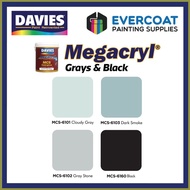 ﹊ ✿ ◄ Davies Paints Megacryl Semi-Gloss 4-Liters (Grays & Blacks)