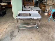 ✪樂芙二手貨✪ 水槽平台 洗碗槽 洗菜槽 洗手槽 洗手台 不銹鋼桌