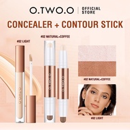 KUESICR ⚡24H SHIPPING⚡ O.two.o 2pcs/1set Concealer Foundation + 3d Contour Stick 2 In 1 Highlighter